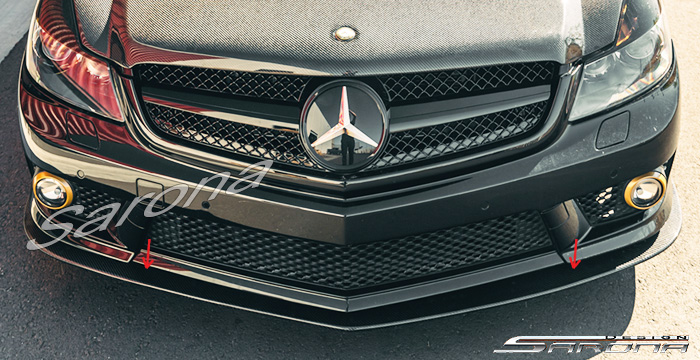 Custom Mercedes SL  Convertible Front Add-on Lip (2009 - 2012) - $890.00 (Part #MB-064-FA)